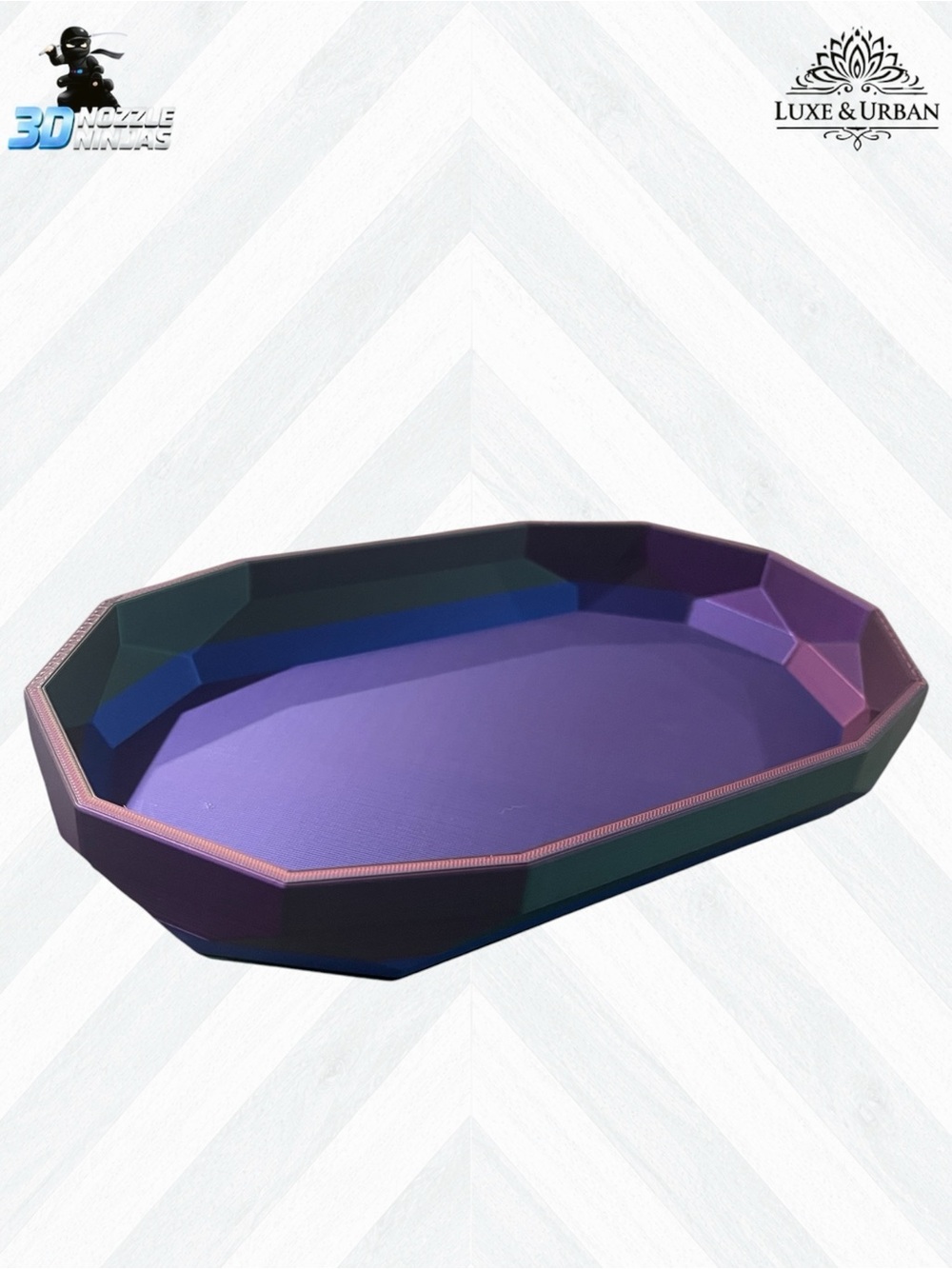 🪷 Geometric Multicolor Iridescent Gradient Tray